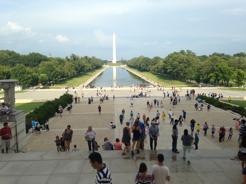 Perspective sur le National Mall depuis le Lincoln Memorial